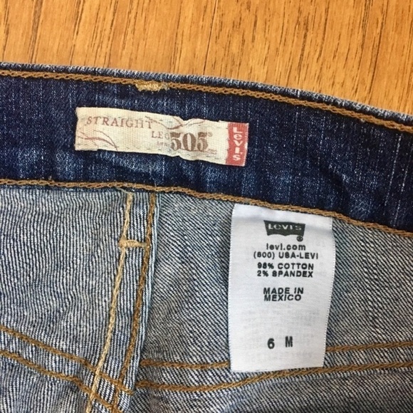 Levi's 505 Blue Jeans Red Label Straight Leg Size 6 - Picture 6 of 8